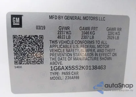2019 Cadillac Cts Luxury from USA, damaged, VIN 1G6AX5SS2K0138463